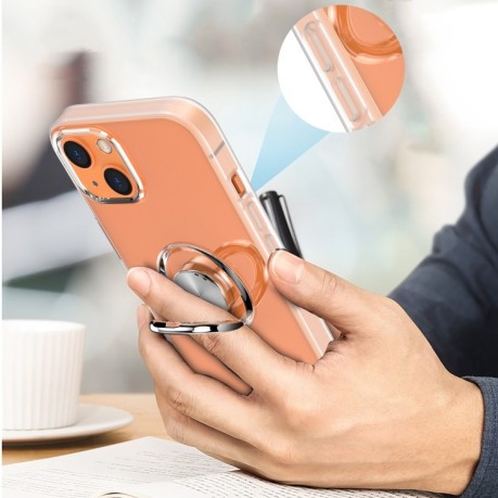 Противоударный чехол Matte with Ring Holder для iPhone 13 mini - черный