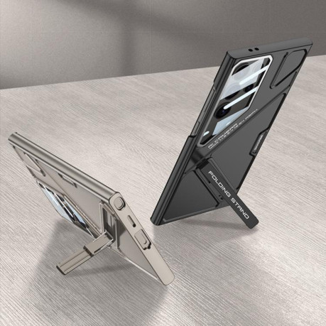 Протиударний чохол GKK Mech Style Ultra-thin Folding Holder Not Included Pen для Samsung Galaxy S25 Ultra 5G - червоний