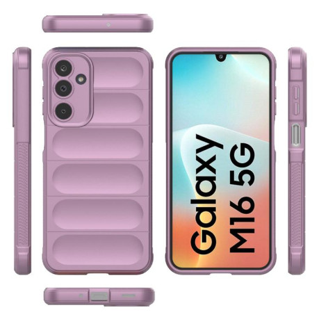 Силиконовый чехол Magic Flannel для Samsung Galaxy M16 5G - фиолетовый