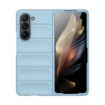Силиконовый чехол Skin Feel Magic Shield для Samsung Galaxy Fold 5 - голубой