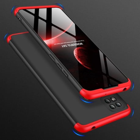 Чохол протиударний GKK Three Stage Splicing на Xiaomi Redmi 10A/9C - чорно-червоний
