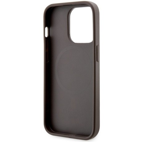 Оригинальный чехол Guess GCube Stripes MagSafe для iPhone 14 Pro Max -  brown