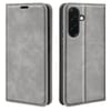 Чехол-книжка в стиле Retro мягкое покрытие Skin Feel деловой дизайн на Samsung Galaxy A37 5G — серый