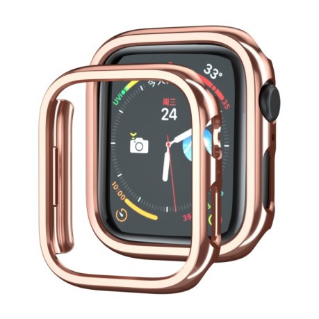 Протиударна накладка Electroplated Hollow для Apple Watch Series 8/7 45mm - рожево золота