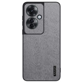 Чохол Tree Bark Leather Shockproof для OPPO Reno11 F - сірий