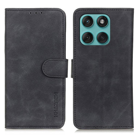 Чехол-книжка KHAZNEH Cowhide Texture на Motorola Edge 60 Fusion / 60 Pro - черный