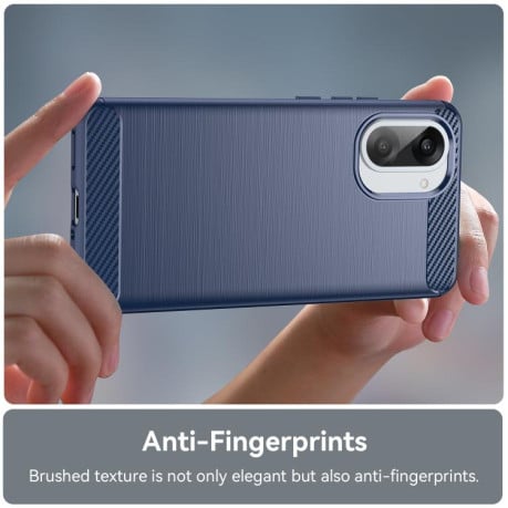 Чохол Brushed Texture Carbon Fiber на OnePlus Nord CE5 5G - синій