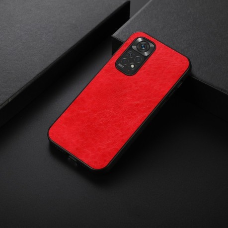 Противоударный чехол Crazy Horse для Xiaomi Redmi Note 11 4G Global / Note 11S - красный