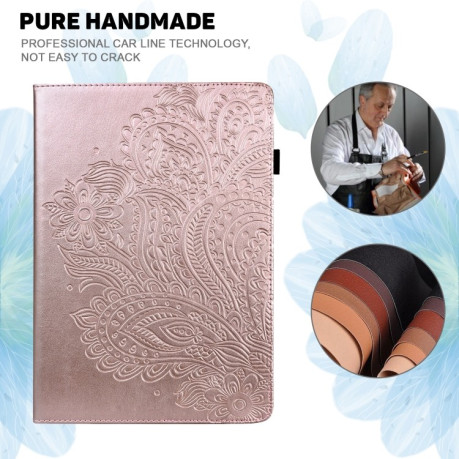 Чохол-книжка Embossed Tiger Pattern Leather Xiaomi Redmi Pad SE 8.7 - рожеве золото