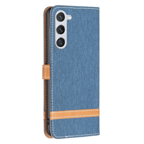Чохол-книжка Color Matching Denim Texture на Samsung Galaxy S25 5G - синій