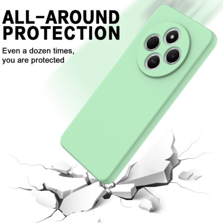Силиконовый чехол Solid Color Liquid Silicone на Xiaomi Redmi 14C 4G/Poco C75/Redmi A4 5G - зеленый