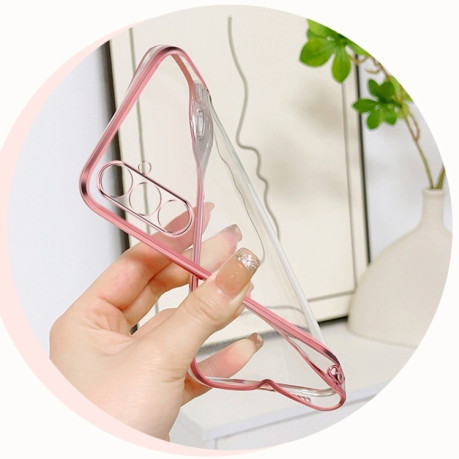 Противоударный чехол Plated Gradient Glitter Round Holder для Samsung Galaxy A16 5G - фиолетовый