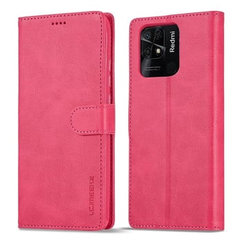 Чохол книжка LC.IMEEKE Calf Texture на Xiaomi Poco C40/Redmi 10c - червоний
