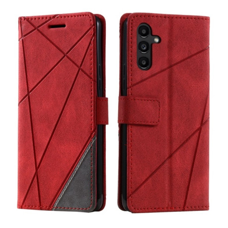 Чохол-книжка Skin Feel Splicing на Samsung Galaxy S24 5G - червоний