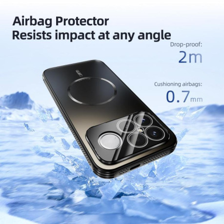 Ударостійкий чохол ABEEL Heat Dissipation Frosted MagSafe для Xiaomi Redmi K90/Poco F8 Pro — чорний