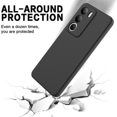 Силиконовый чехол Solid Color Liquid Silicone на Realme C71 4G - черный