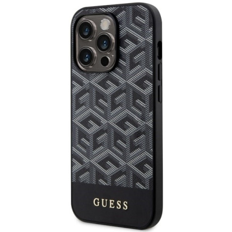 Оригинальный чехол Guess GCube Stripes MagSafe для iPhone 14 Pro Max - black