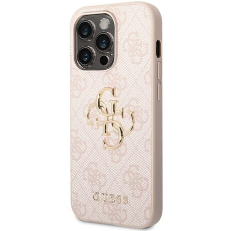 Оригинальный чехол Guess Big Metal для iPhone 15 Pro Max - pink (GUHCP15X4GMGPI)