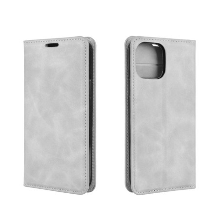 Чехол-книжка Retro Skin Feel Business Magnetic на iPhone 12/12 Pro  - серый