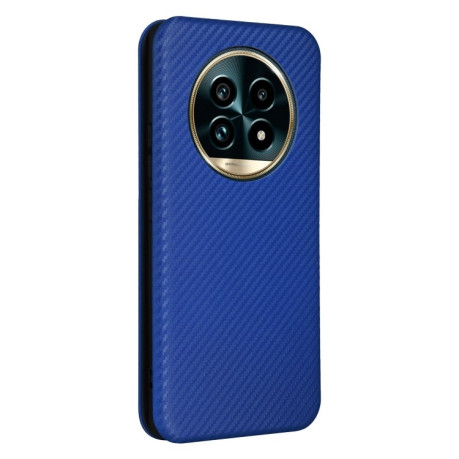 Чохол-книжка Carbon Fiber Texture на Realme 13 Pro / 13 Pro+ - синій