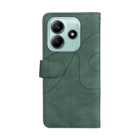 Чохол-книжка Dual-color Splicing Flip Leather для Xiaomi Redmi Note 14 5G/Poco M7 Pro 5G - зелений