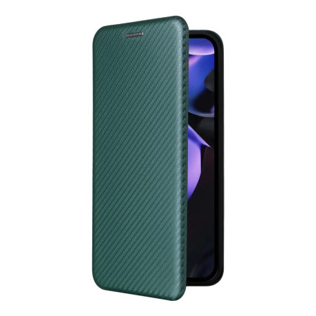 Чохол-книжка Carbon Fiber Texture на Google Pixel 9a - зелений