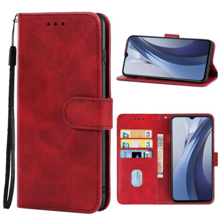 Чехол-книжка EsCase Leather для Vivo iQOO Z3 5G (CN)/Y72 5G (Vietnamese)/Y53S 5G/Y52 5G/T1X/iQOO Z5X - красный