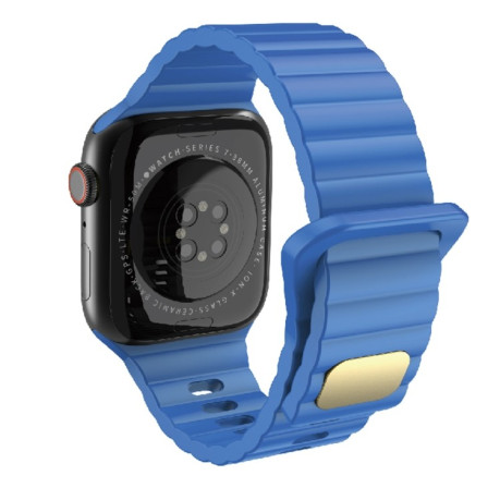Силіконовий ремінець Breathable Skin-friendly для Apple Watch Series 8/7 41mm / 40mm / 38mm - синій