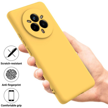 Силіконовий чохол Solid Color Liquid Silicone на Realme 14 Pro+ - жовтий