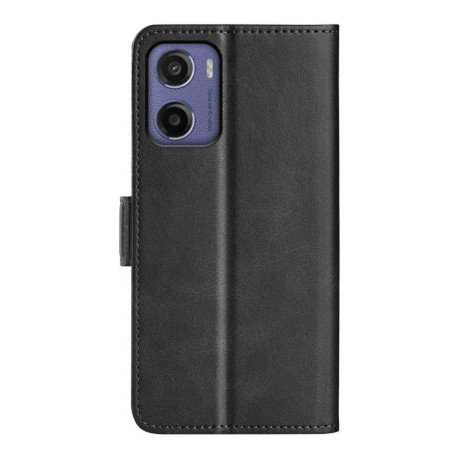 Чохол-книжка Dual-side Magnetic Buckle для Motorola Moto E15 - чорний