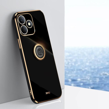 Чехол XINLI Straight Edge с держаталем-подставкой на Realme Note 80 4G — чёрный