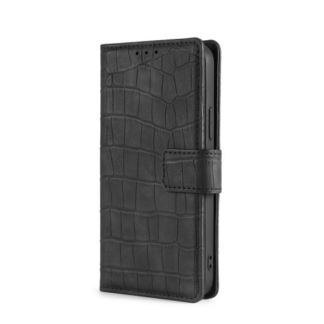 Чехол-книжка Skin Feel Crocodile Texture для Samsung Galaxy A04 - черный