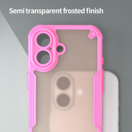 Противоударный чехол Armor Glaze PC Hybrid для iPhone 17 - розовый