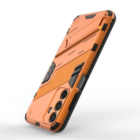 Противоударный чехол Punk Armor для Samsung Galaxy M15 5G Global - оранжевый