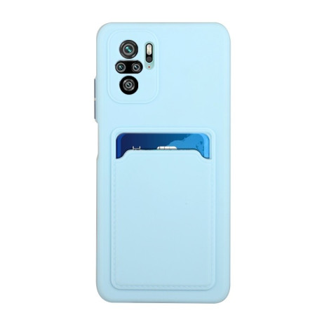 Протиударний чохол Card Slot Design на Xiaomi Redmi Note 10/10s/Poco M5s- блакитний