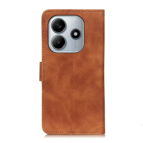 Чохол-книжка KHAZNEH Cowhide Texture на Xiaomi Redmi Note 14 4G 164.48mm - коричневий