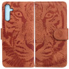 Чехол-книжка Tiger Embossing для Samsung Galaxy A25 5G - коричневый