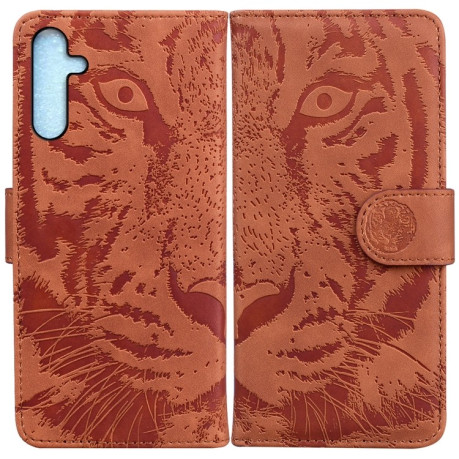 Чехол-книжка Tiger Embossing для Samsung Galaxy A25 5G - коричневый