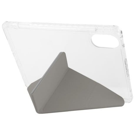 Чехол-книжка Clear Acrylic Demation Leather для Xiaomi Redmi Pad SE 11 2025 / Pad 2 - сірий