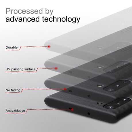 Чехол NILLKIN Frosted Shield Concave-convex на Samsung Note10  - черный