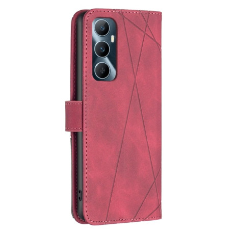 Чехол-книжка Rhombus Texture для Realme C65 4G - красный