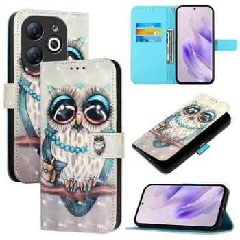 Чехол-книжка 3D Painting для Infinix Smart 8 - Owl