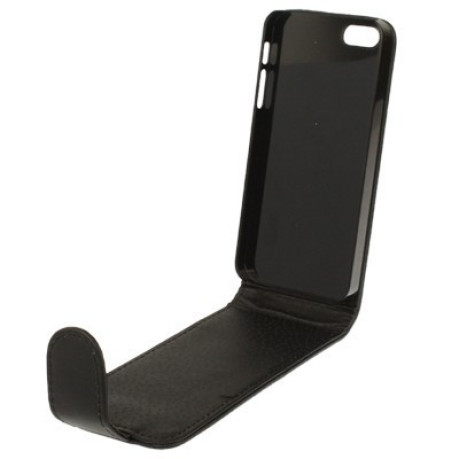 Кожаный Черный Чехол Simple для iPhone 5,5s,SE