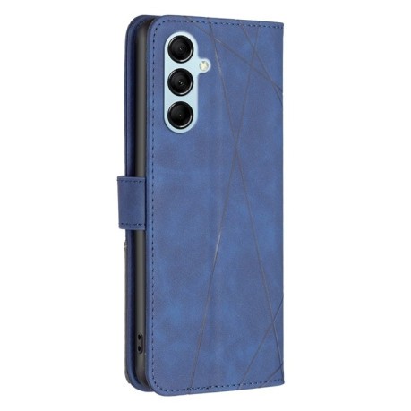 Чехол-книжка Magnetic Buckle Rhombus для Samsung Galaxy M14 5G - синий