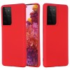 Силиконовый чехол Solid Color Liquid Silicone на Samsung Galaxy S21 Ultra - красный