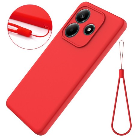 Силіконовий чохол Solid Color Liquid Silicone на Xiaomi Redmi Note 14 5G - червоний