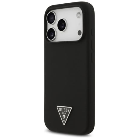 Оригінальний силіконовий чохол Guess Silicone Triangle Logo з MagSafe на iPhone 17 Pro Max - Black