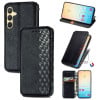 Чехол-книжка Cubic Grid для Samsung Galaxy S25+ 5G - черный