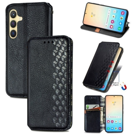 Чехол-книжка Cubic Grid для Samsung Galaxy S25+ 5G - черный