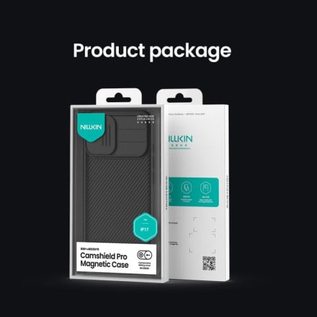 Чехол NILLKIN CamShield Pro Magnetic со шторкой для камеры на iPhone 17 - черный